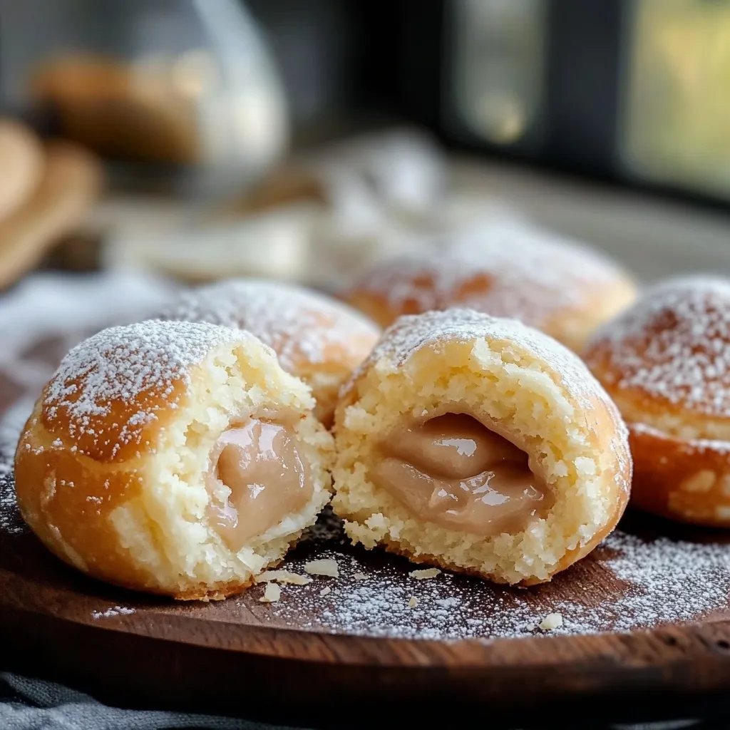 Vanille-Hörnchenbällchen mit Marzipan und Nougat