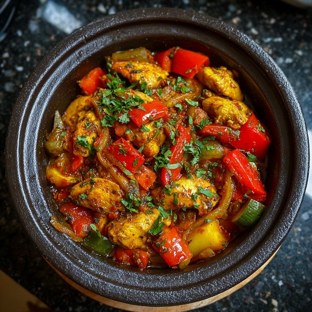 Internationale Küche Marokkanisches Hähnchen-Tagine