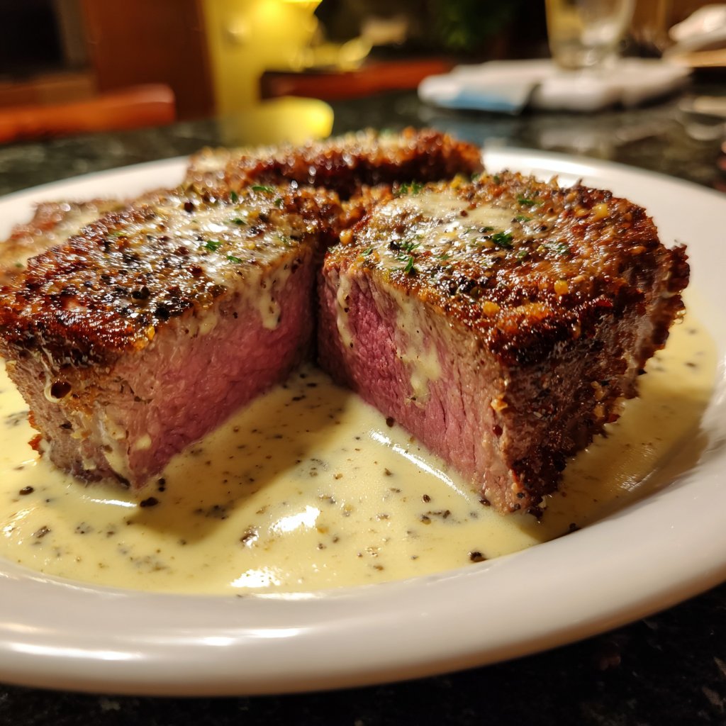 Rinderfilet mit Pfefferrahm