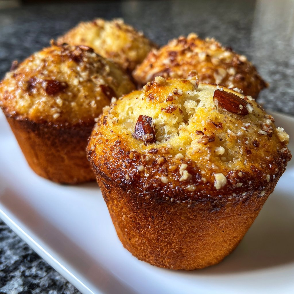 Muffins mit Mandeln und Vanille
