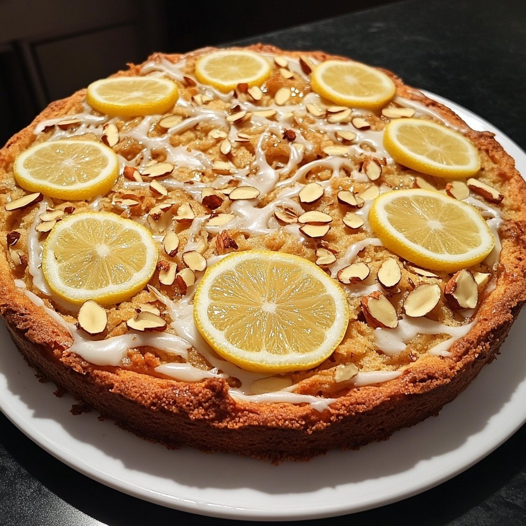 Zitronenkuchen mit Mandeln