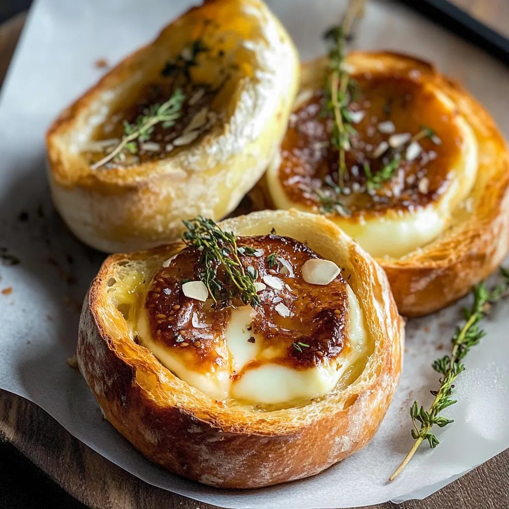 Gebakken brie met knoflookconfit en boter