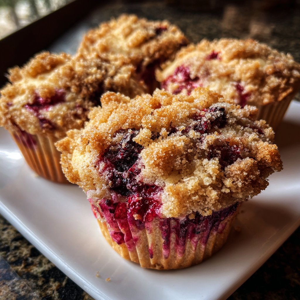 Muffins mit Beerenstreuseln