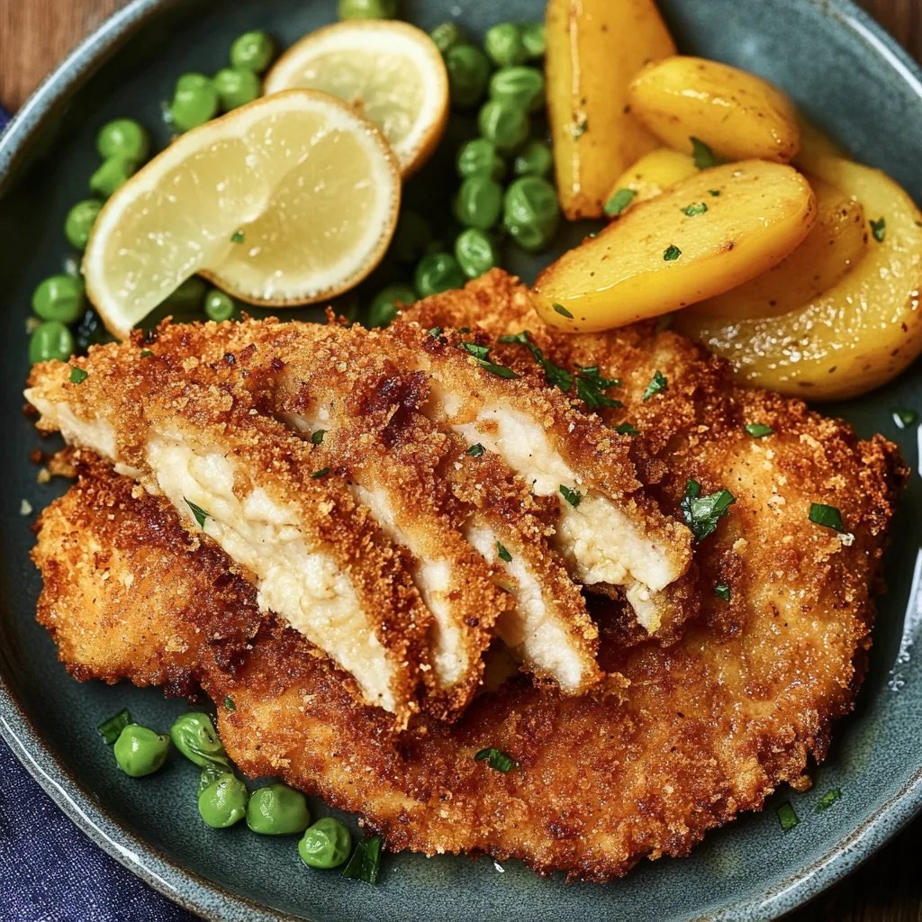 Hähnchenschnitzel mit gewürzter Walnusskruste