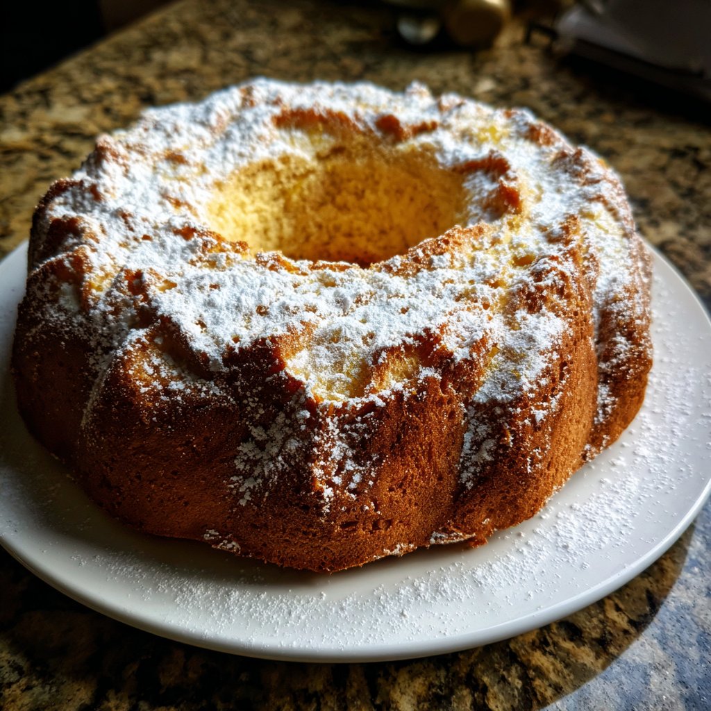 Zitronenkuchen mit Puderzucker