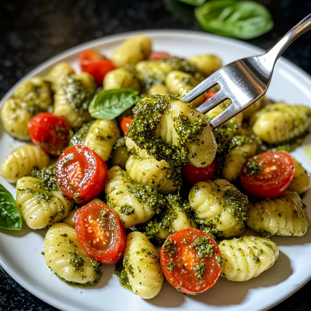 Gnocchi mit Pesto und Kirschtomaten