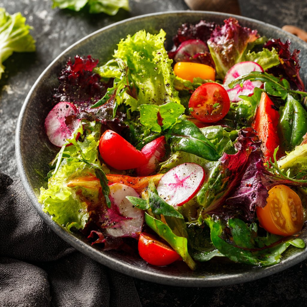Grill Beilagen Salat Mit Essig Öl Dressing