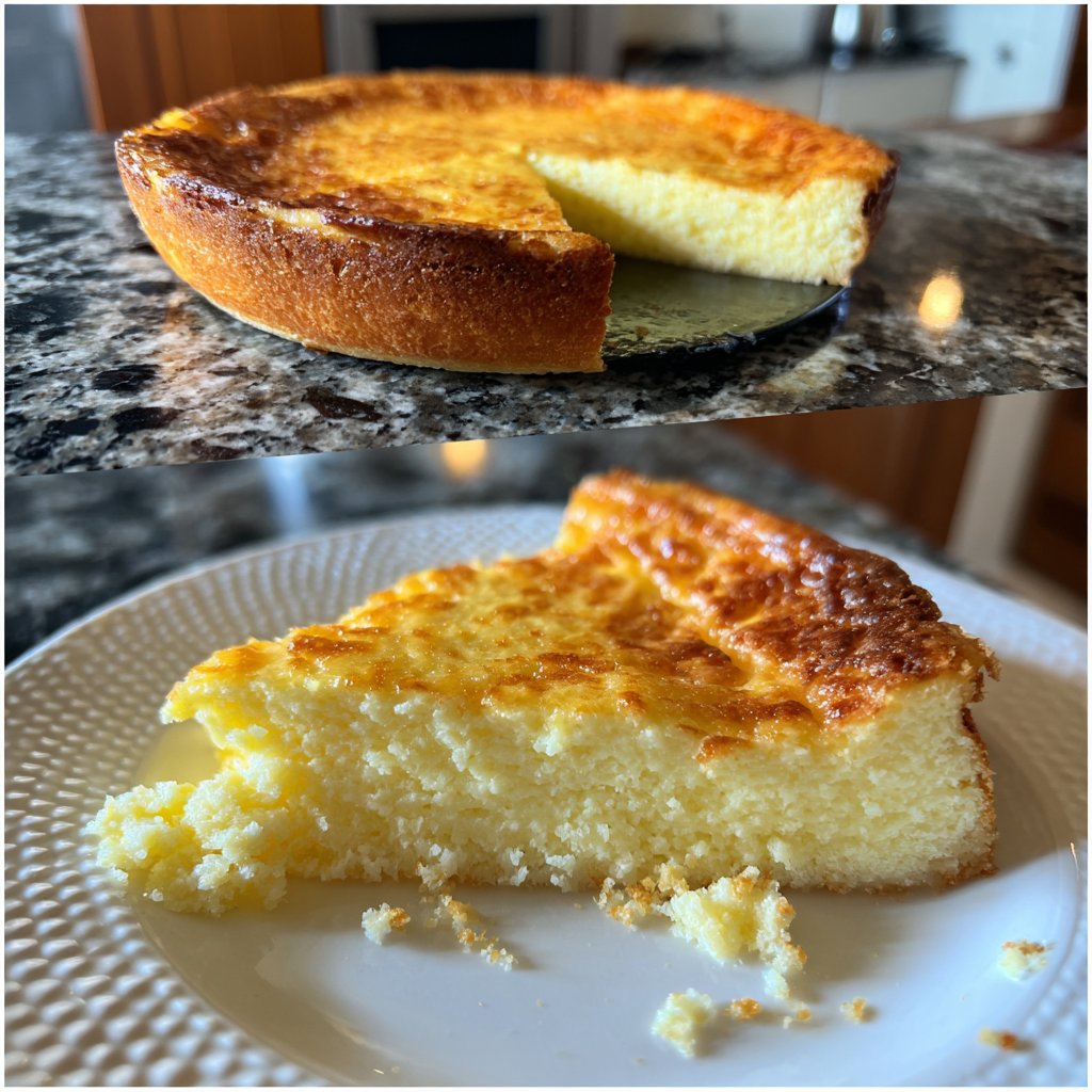 Käsekuchen mit Vanillepudding