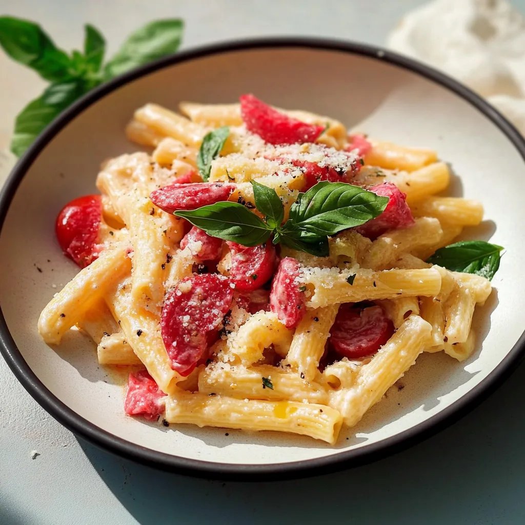 Beste Pasta mit rosa Sauce