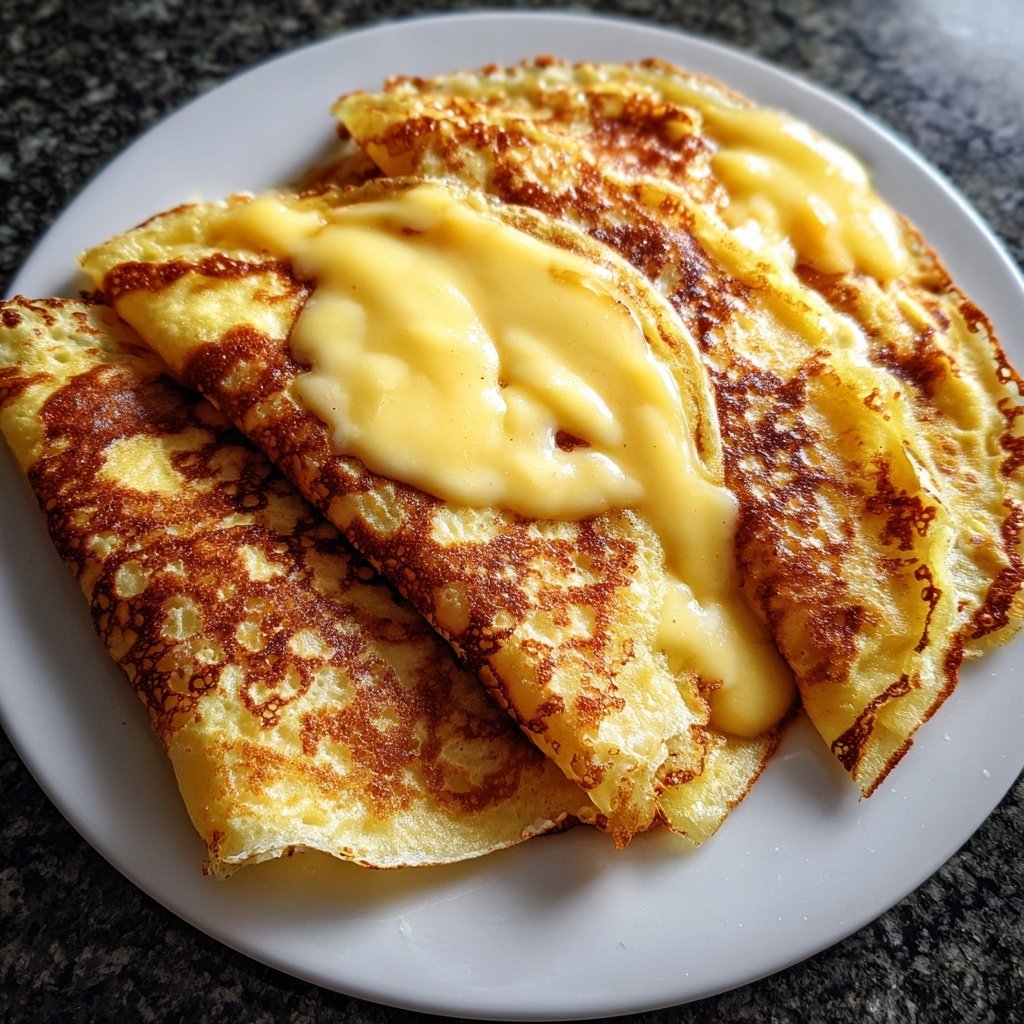 Pfannkuchen mit Zitronenquark